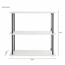 Dunelm Aiko Console Table With 2 LED Lights Black And Faux Marble -dining room furniture Shop 30802419 alt05