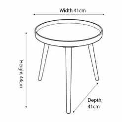 Pacific Lifestyle Pacific Halston Brown Pine Wood Side Table -dining room furniture Shop 30803508 alt04