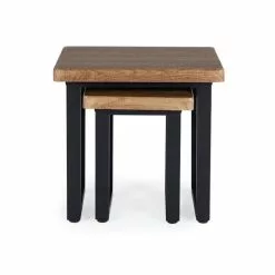 Dunelm Freddie Rustic Wood Effect Nest Of Tables -dining room furniture Shop 30809247 alt03
