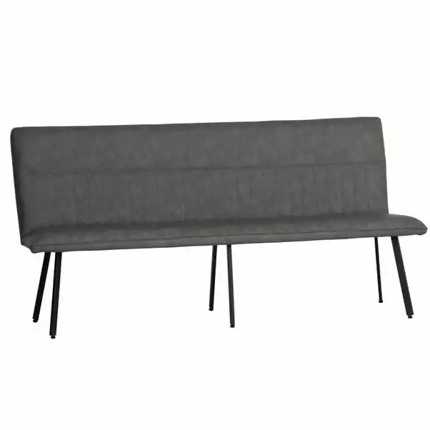 Kettle Arthur 4 Seater Modular Dining Bench Grey Faux Leather 6 Kettle Arthur 4 Seater Modular Dining Bench Grey Faux Leather - Image 4
