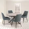 Dunelm Rimini Round 4 Seater Dining Table Light Grey -dining room furniture Shop 30816951