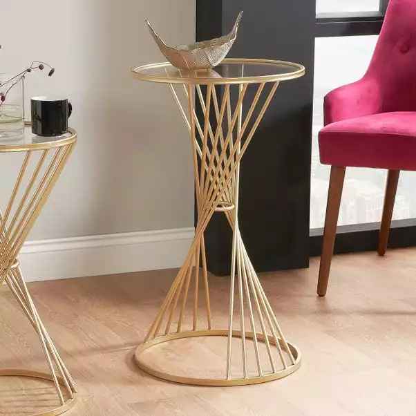 Pacific Lifestyle Pacific Liberty Side Table, Iron & Glass 3 Pacific Lifestyle Pacific Liberty Side Table, Iron & Glass