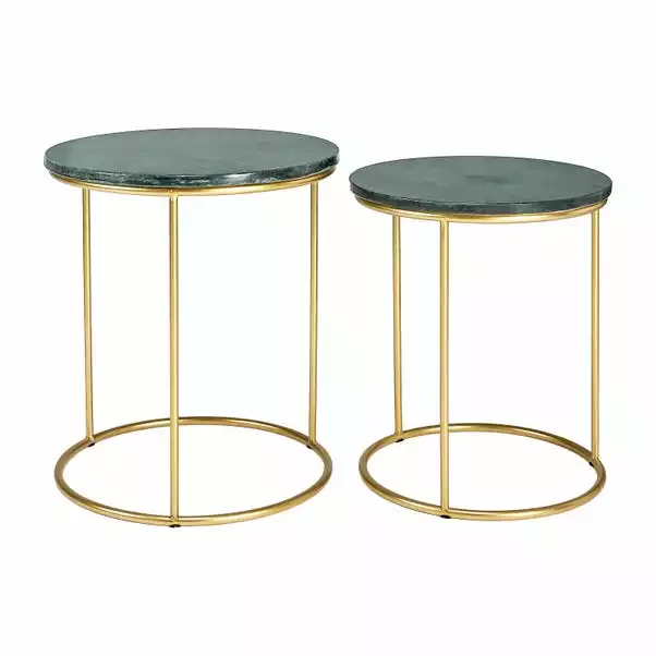 Pacific Lifestyle Pacific Milly Set Of 2 Nest Of Side Tables, Marble 5 Pacific Lifestyle Pacific Milly Set Of 2 Nest Of Side Tables, Marble - Image 3