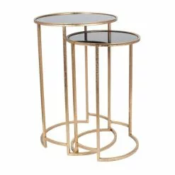 Pacific Lifestyle Pacific Veneziano Set Of 2 Nest Of Tables, Iron & Glass 13 Pacific Lifestyle Pacific Veneziano Set Of 2 Nest Of Tables, Iron & Glass -dining room furniture Shop 30821749 alt05